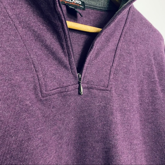 KIRKLAND | EGGPLANT 1/4 ZIP SWEATER - Picture 3 of 4